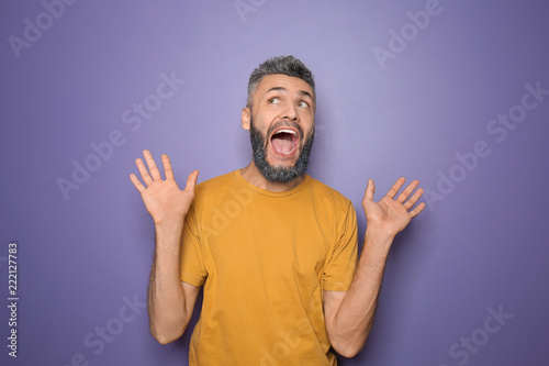 Portrait of emotional man w...