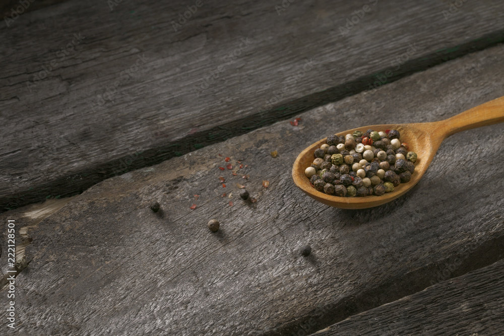 Still life with spices. Pepper, tubberry, cinnamon Still life with spices. Pepper, tubberry, cinnamon