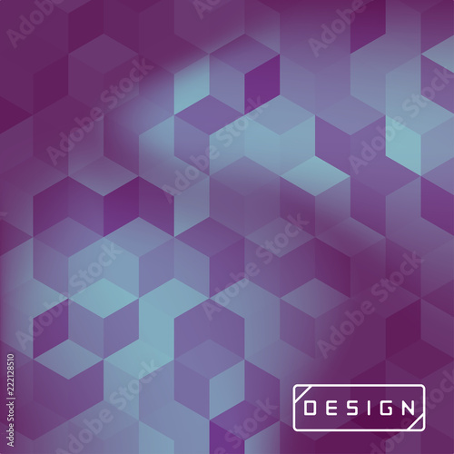 Vector bright geometric background. Design illustration with cuboid shape elements for banners, posters, ads, wallpapers and covers.