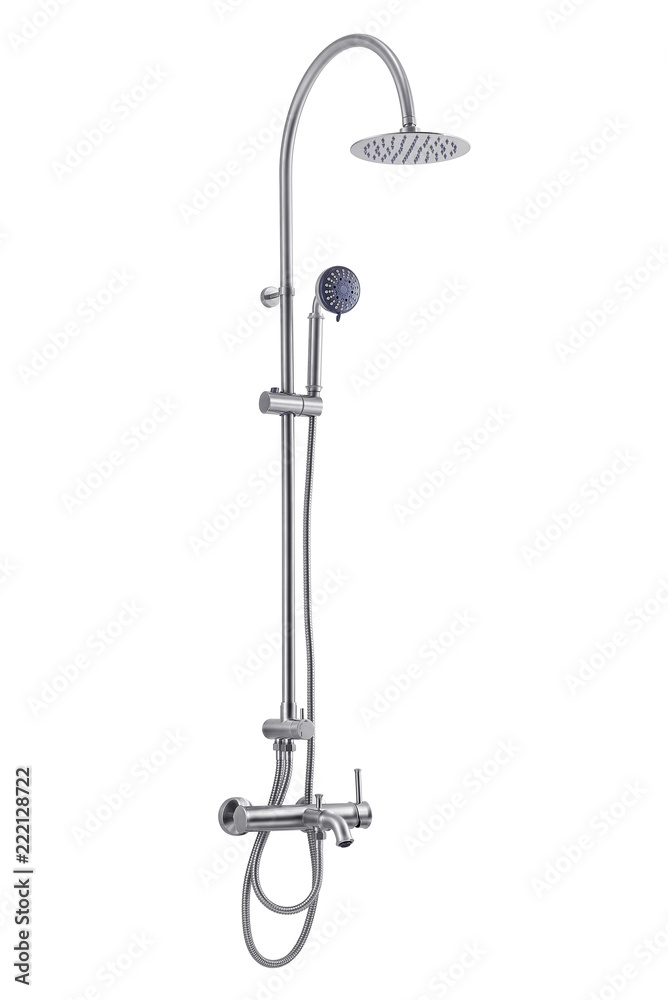Bathroom products in white background Bathroom products in white background
