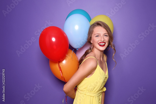 Beautiful young woman with ...