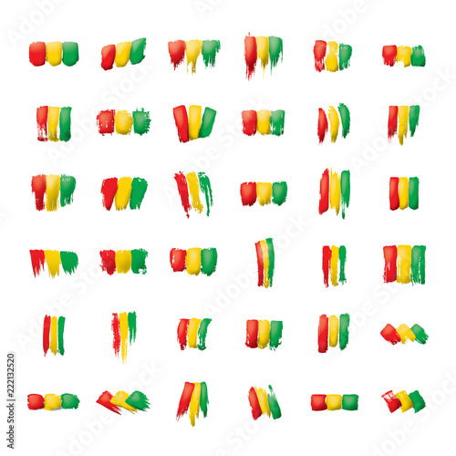 guinea flag, vector illustration on a white background