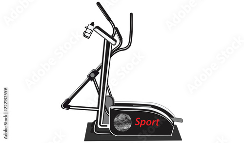 Sports Stepper Driver - isolated on white background - flat style - vector