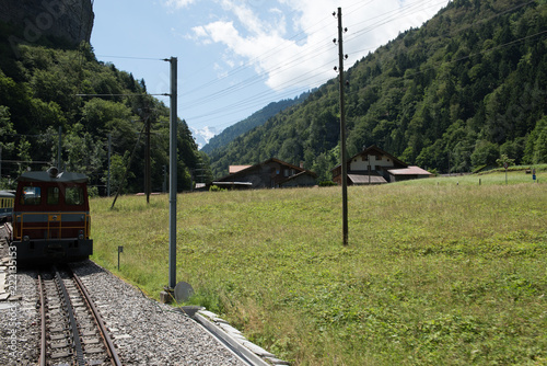 interlaken railway in switzerland