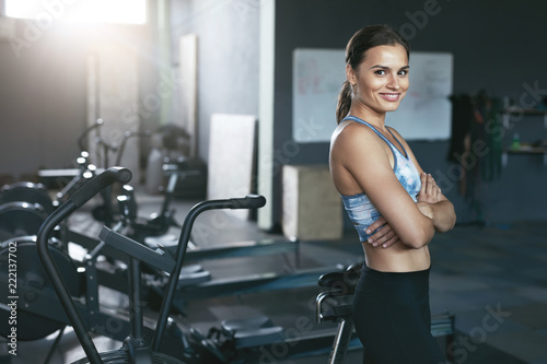 Sport Woman In Sportswear At Crossfit Gym
