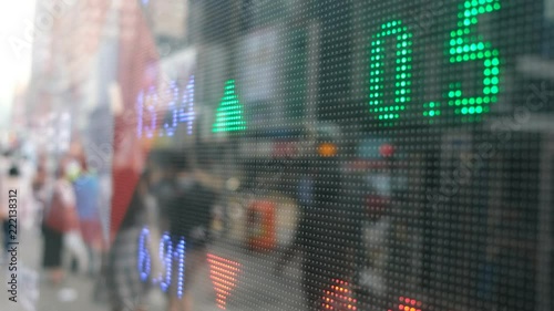 Stock Market Growth On Screen