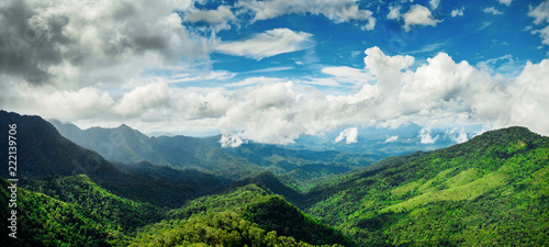 Mountain landscape at Phu-Soi-Dao National Park Uttaradit Province Thailand
