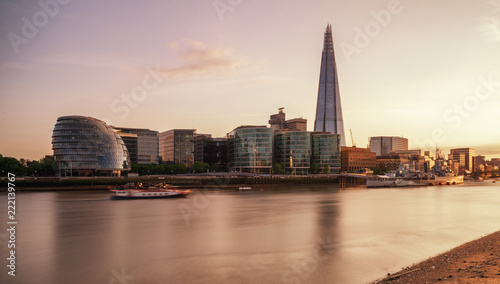 London skyline at eveninng photo