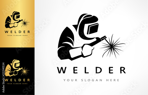 welder logo vector photo