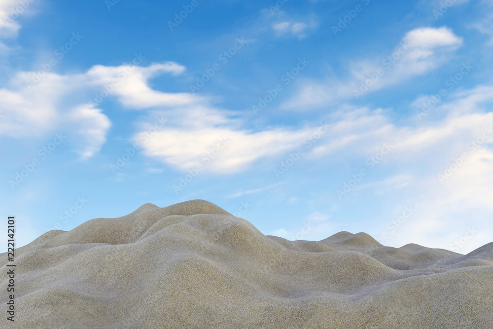 sandy hills with sky - CG image