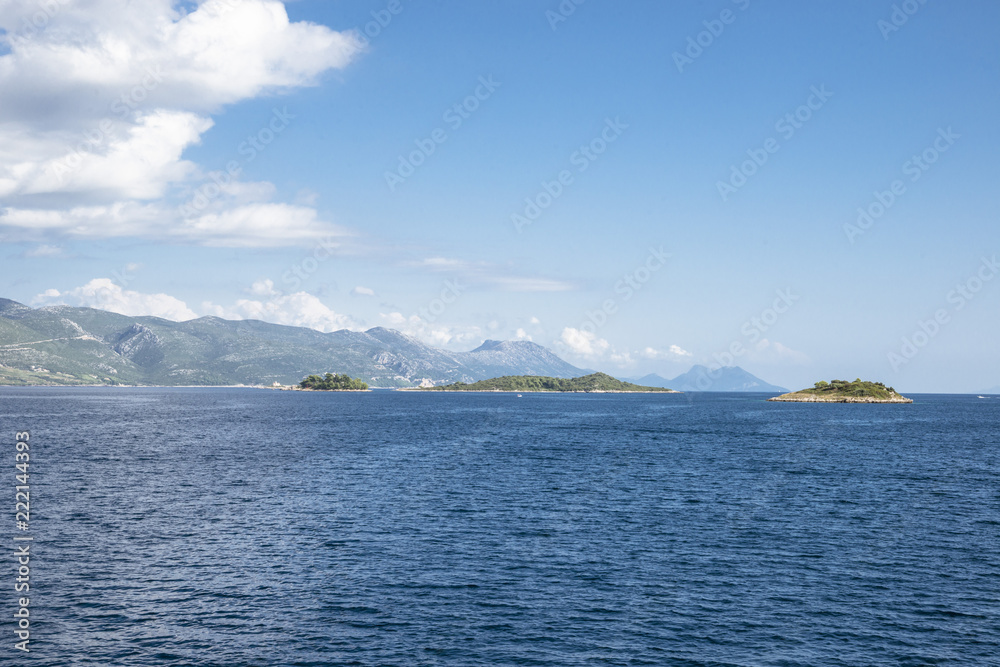 areal view from Korcula island, Croatia