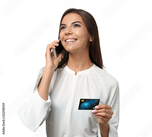 Young woman with credit car...