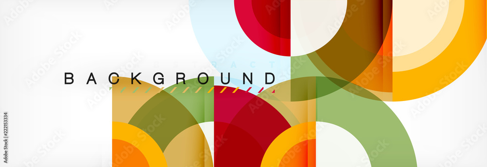 Vector circular geometric abstract background