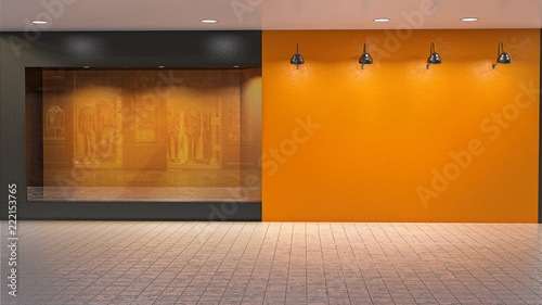 Fotografie, Obraz store display in mall 3d illustration