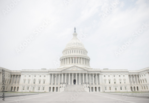 The entrance of the United States Capitol in Washington D. C.