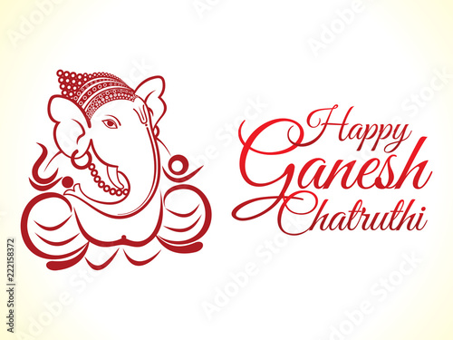 abstract artistic ganesha chaturhi background