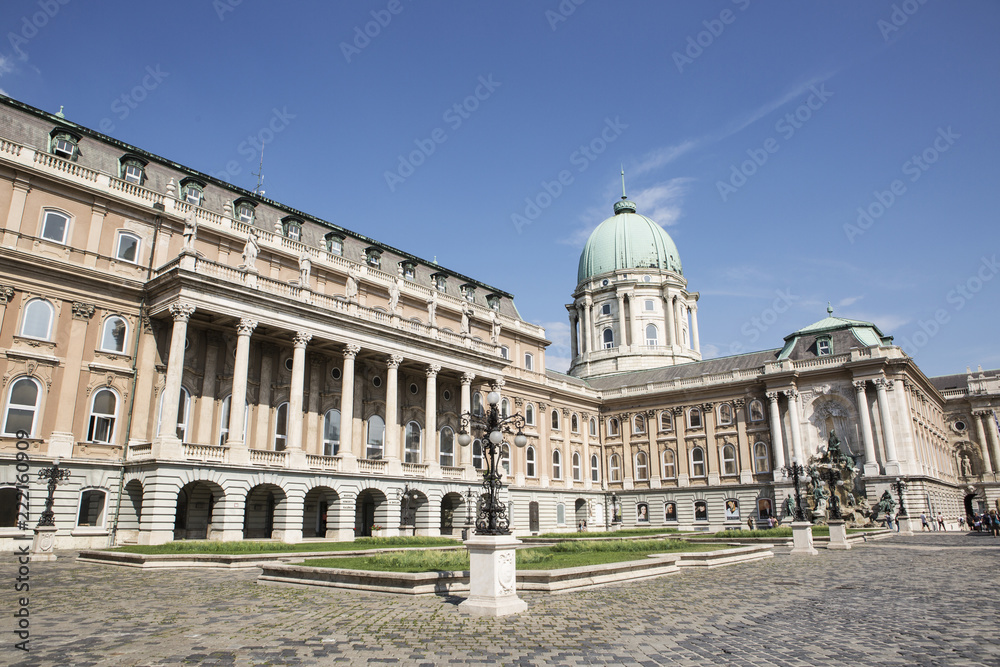 Budapest. Royal Castle. Courtyard view.