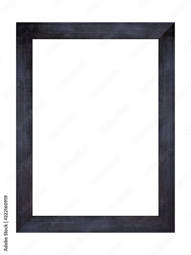 Black wood frame isolated on white background. Object with clipping path Black wood frame isolated on white background. Object with clipping path