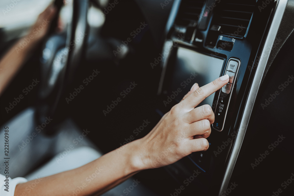 Tesla Car Interior. Behind The Wheel Concept. Tesla Car Interior. Behind The Wheel Concept.
