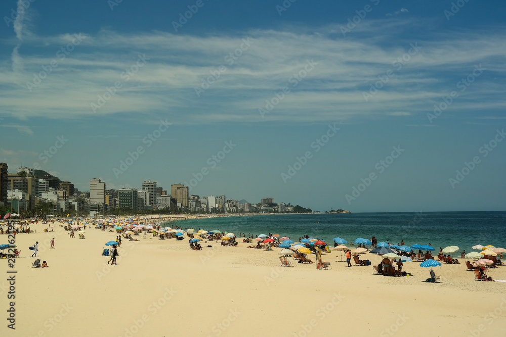 Summer beach day in Rio de Janeiro (Leblon - Brazil)