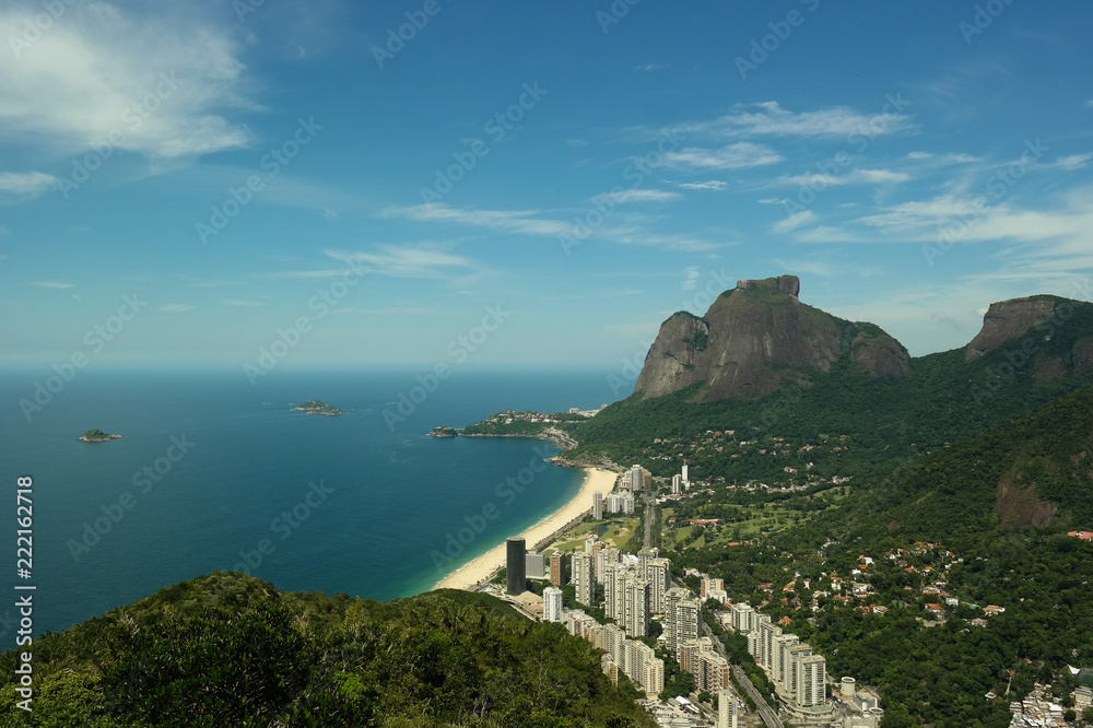 View of the Rio de Janeiro coast (São Conrado e Pedra da Gávea)