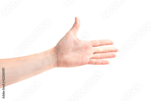 Wallpaper Mural Hand for handshake isolated on white background Torontodigital.ca