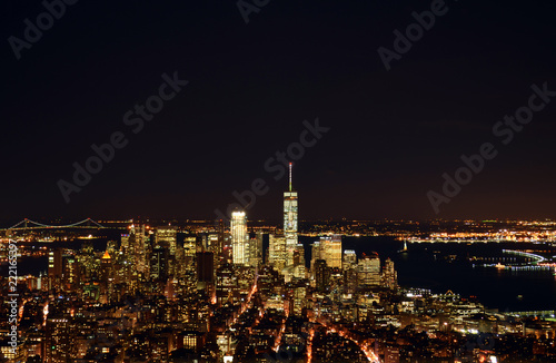 New York  Manhattan de nuit