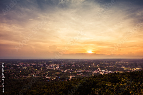 Aerial view. Landscape from the top of mountain