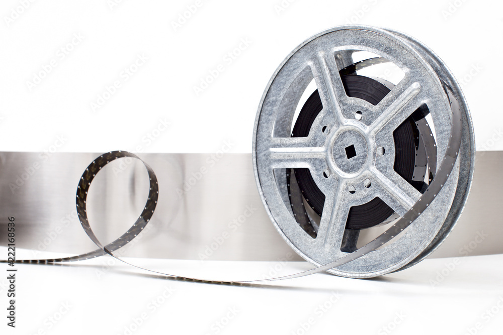 Obraz premium movie film reel on white background