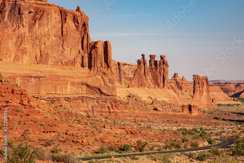 Iconic sculpted Slick Rock found along the Park Avenue Trail in Arches National Park