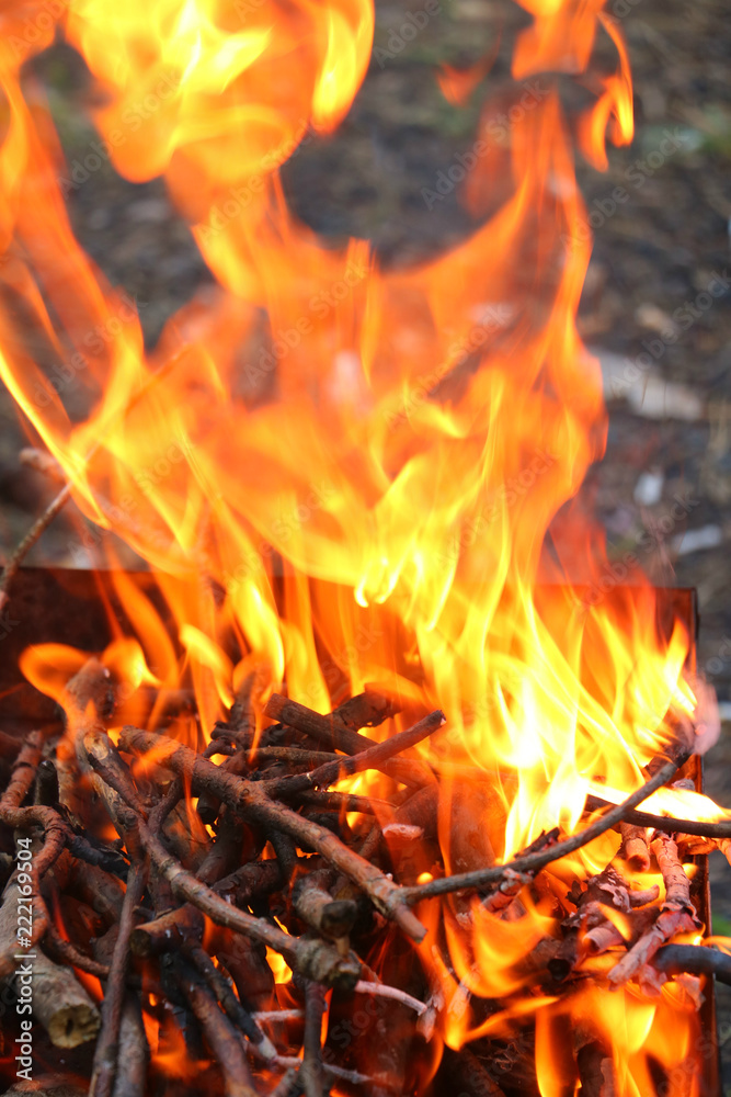 flame on barbecue flame on barbecue
