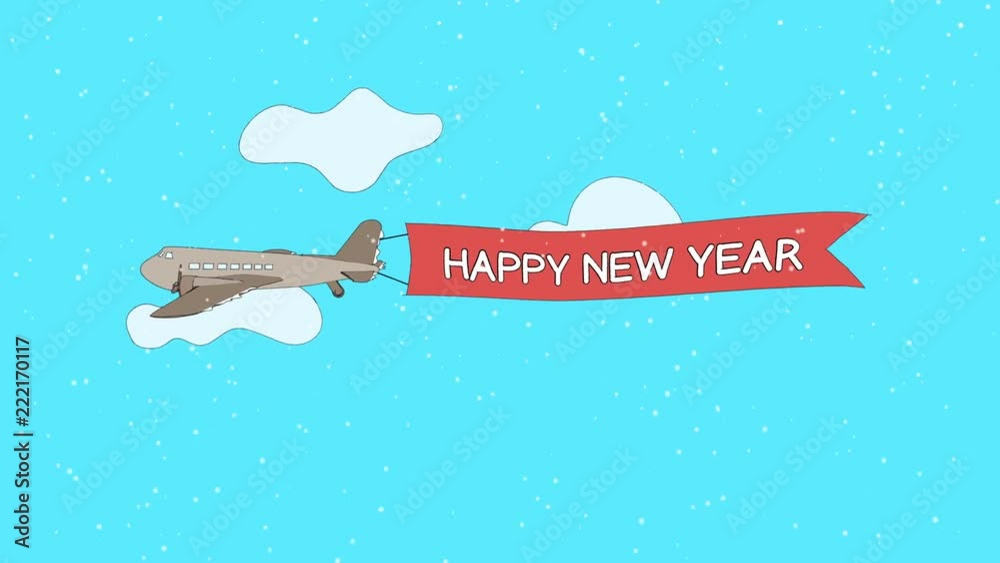 Airplane is passing through the clouds with 