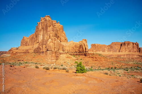 Iconic sculpted Slick Rock found along the Park Avenue Trail in Arches National Park
