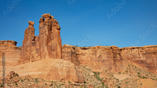 Iconic sculpted Slick Rock found along the Park Avenue Trail in Arches National Park