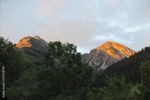 Aussicht Berge Sonne Wolken Gipfel Tirol Alpen