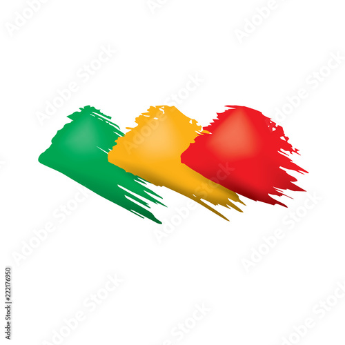 Mali flag, vector illustration on a white background