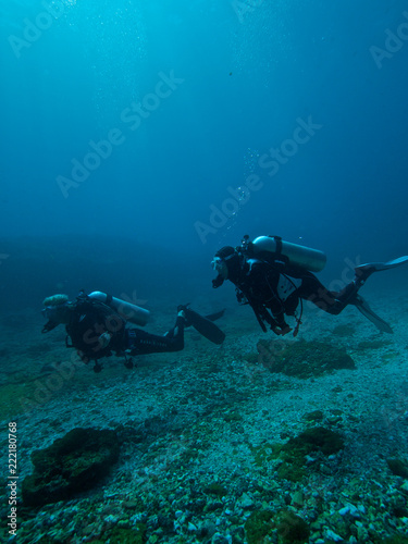 Divers exploring