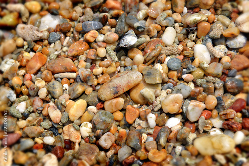 natural ocean gravel and sand rock