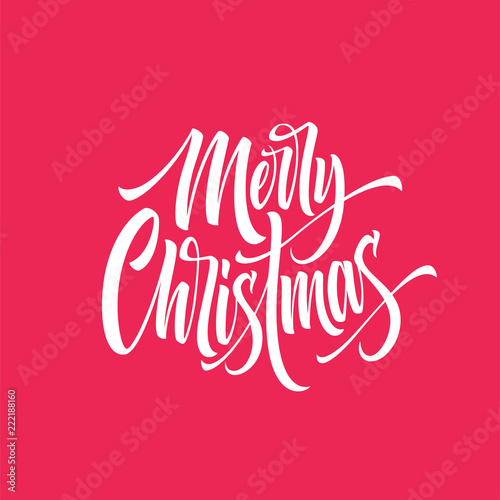 Merry Christmas hand drawn lettering