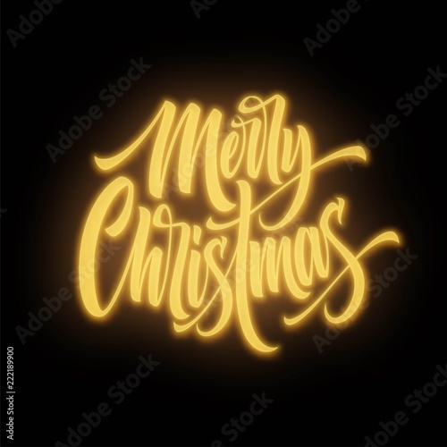 Merry Christmas neon lettering