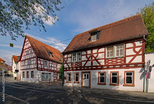 Fachwerkhäuser in Darmstadt-Eberstadt, Hessen, Deutschland 