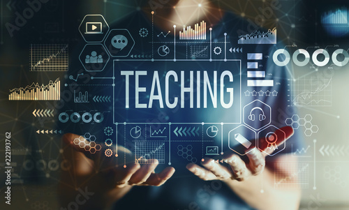 Teaching with young man in the night