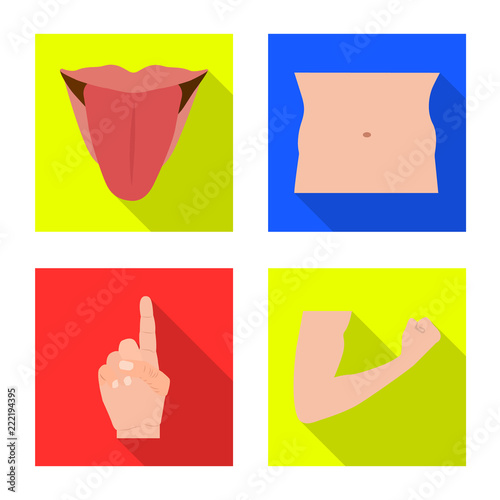 Vector illustration of human and part sign. Set of human and woman stock symbol for web.