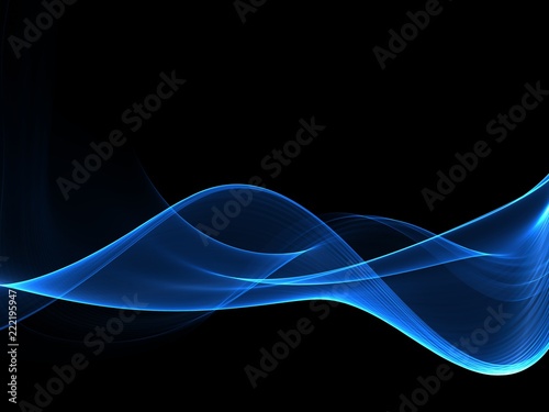  Abstract Soft Color Blue Wave Background 