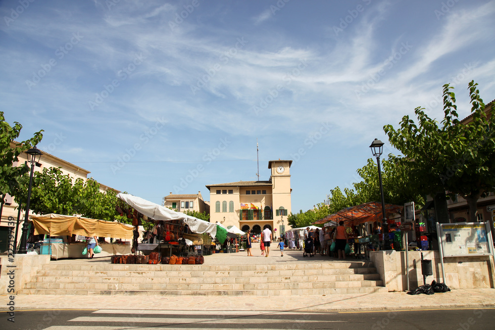 Street market at Ses Salines, Mallorca, Spain Street market at Ses Salines, Mallorca, Spain