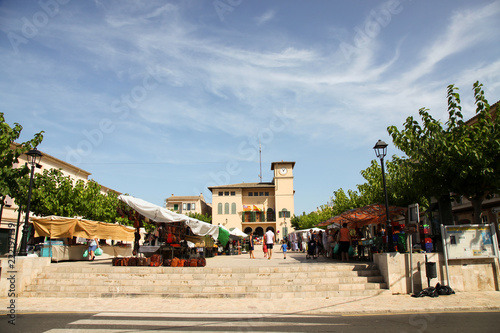 Street market at Ses Salines  Mallorca  Spain