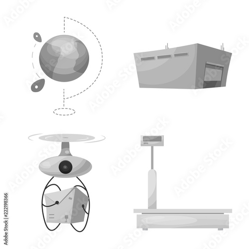 Isolated object of goods and cargo icon. Set of goods and warehouse stock vector illustration.