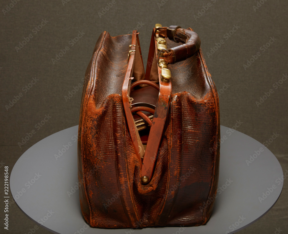 Antique leather valise Stock Photo Adobe Stock