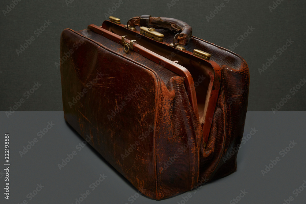 Antique leather valise Stock Photo Adobe Stock