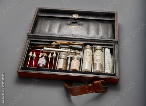 Vintage medical apothecary kit